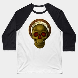 Golden Skull with Halo Baseball T-Shirt